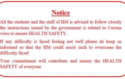 Special Notice for all students and staff
