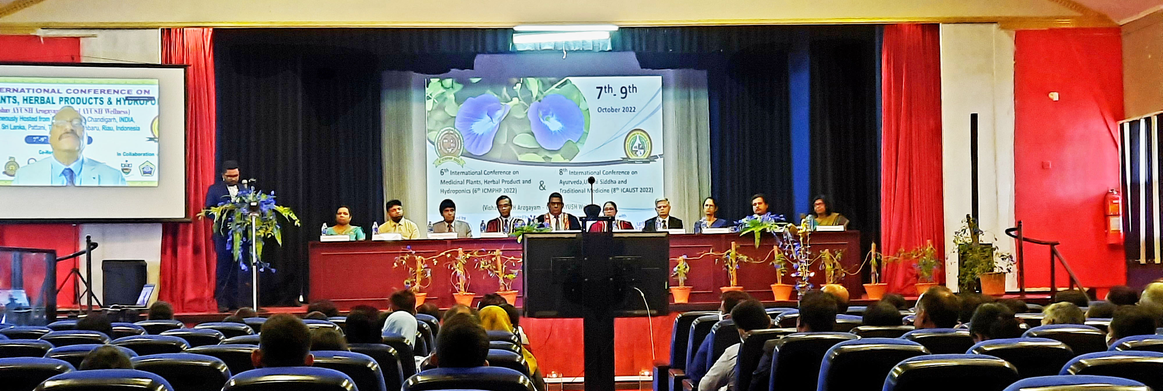 The inauguration ceremony of the  “6th  International Conference on Medicinal Plants, Herbal Products & Hydroponics (ICMPHP6)