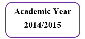 Master Academic Schedule For Academic Year 2014/2015