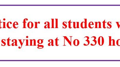 Notice for all students at hostel – 330