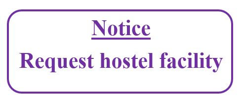Notice for Request hostel facility