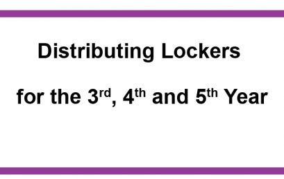Distributing Lockers  for the 3rd, 4th and 5th Year