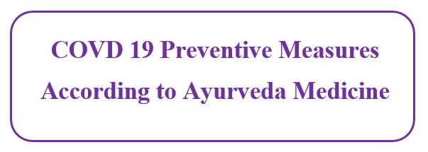 COVD 19 Preventive Measures