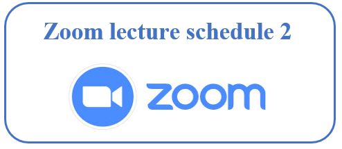 Zoom lecture schedule 2