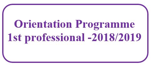 Orientation Programme 1st professional -2018/2019