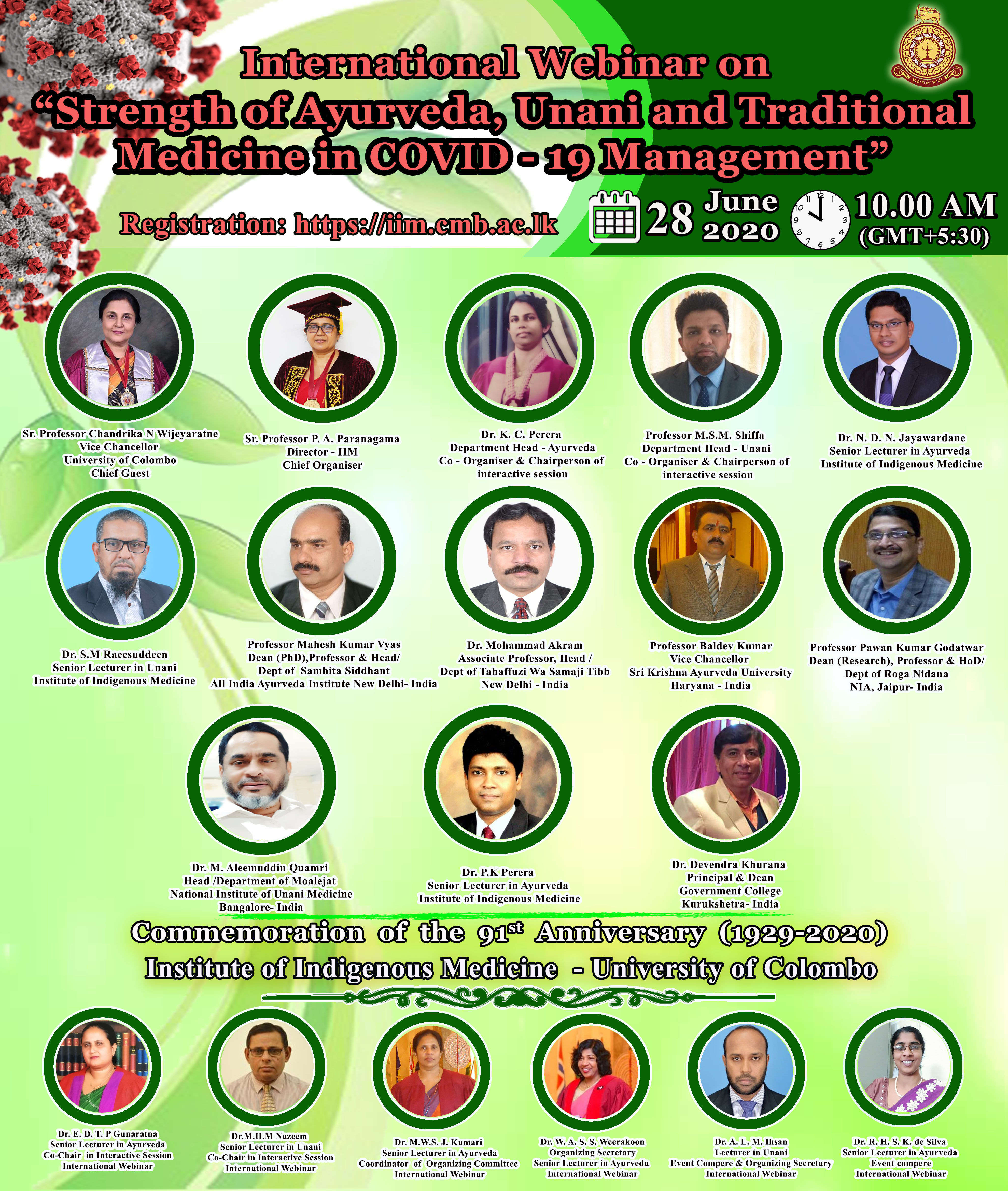 International Webinar | Faculty of Indigenous Medicine
