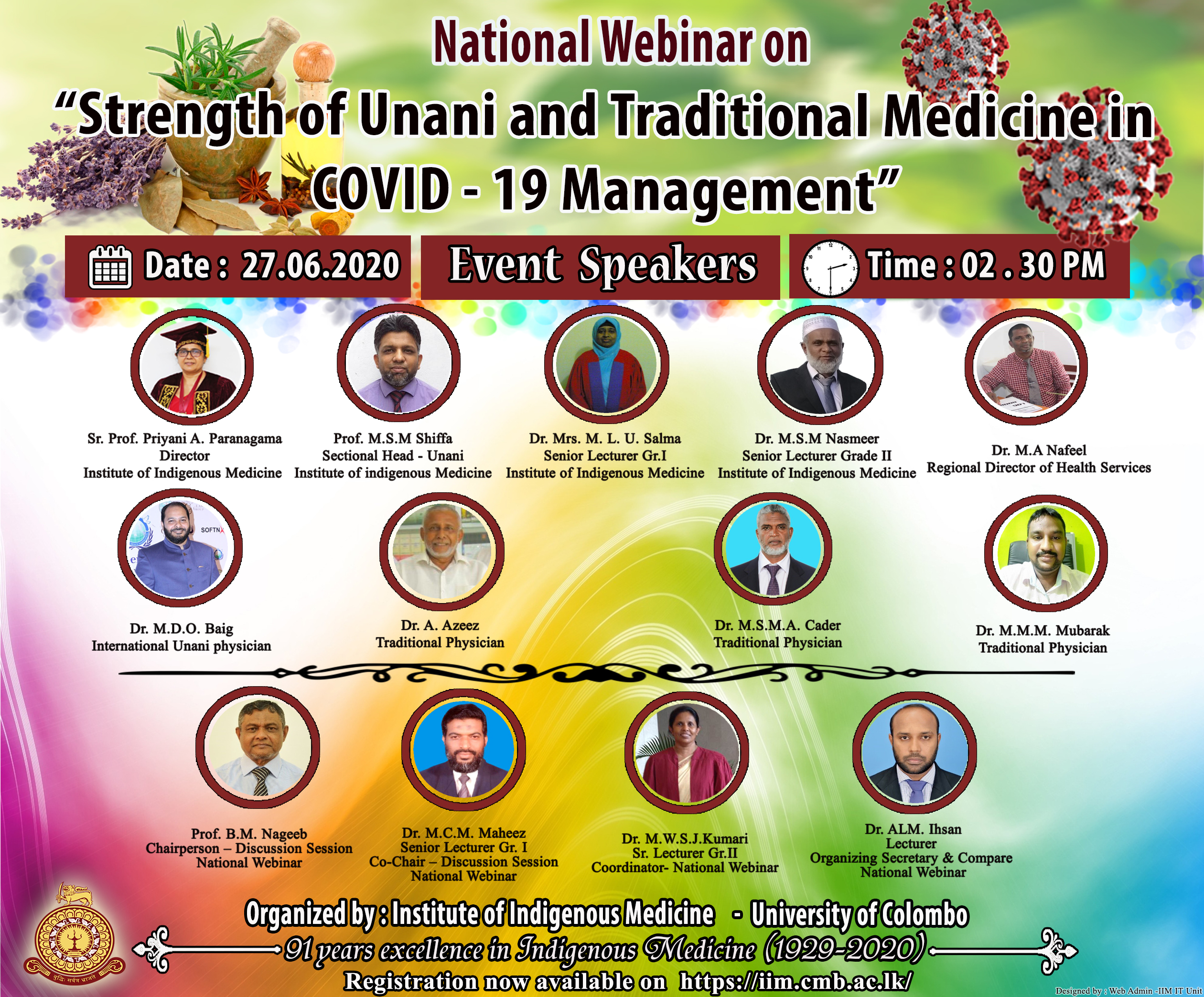 National  Webinar  on  “Strength of  Unani  and  Traditional Medicine  in  COVID -19  Management”