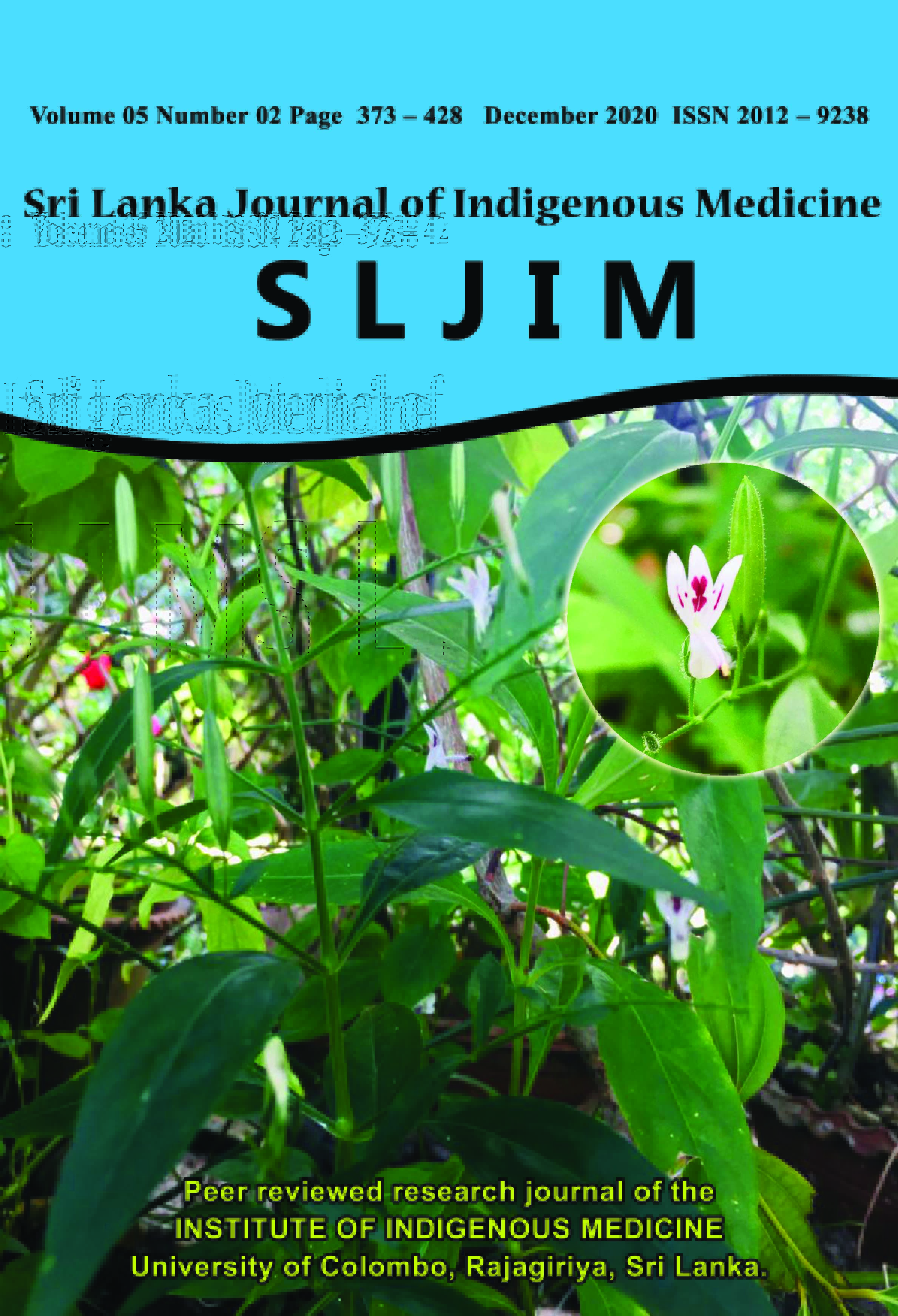 Sljm Sri Lanka Journal of Indigenous Medicine (SLJIM) -Volume 05 Number 02 ...