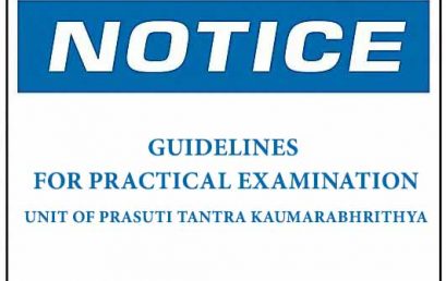 GUIDELINES FOR PRACTICAL EXAMINATION UNIT OF PRASUTI TANTRA KAUMARABHRITHYA