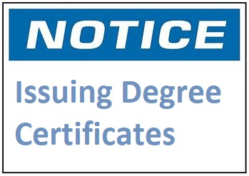 Issuing Degree Certificates