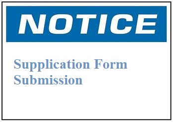 Notice: Supplication Form Submission