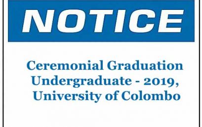 Ceremonial Graduation Undergraduate – 2019, University of Colombo