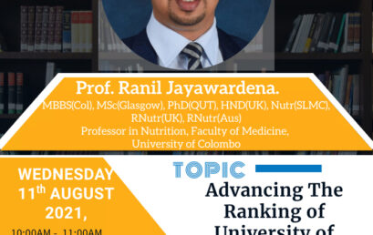 Webinar : ” Advancing the Ranking of University of Colombo through Research”