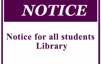 Notice for all students – Library