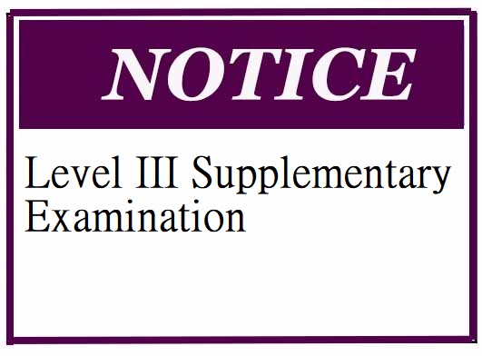 Level III Supplementary Examination