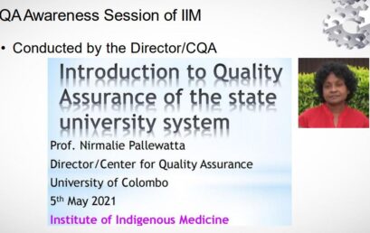 Introduction to Quality Assurance of the state university system