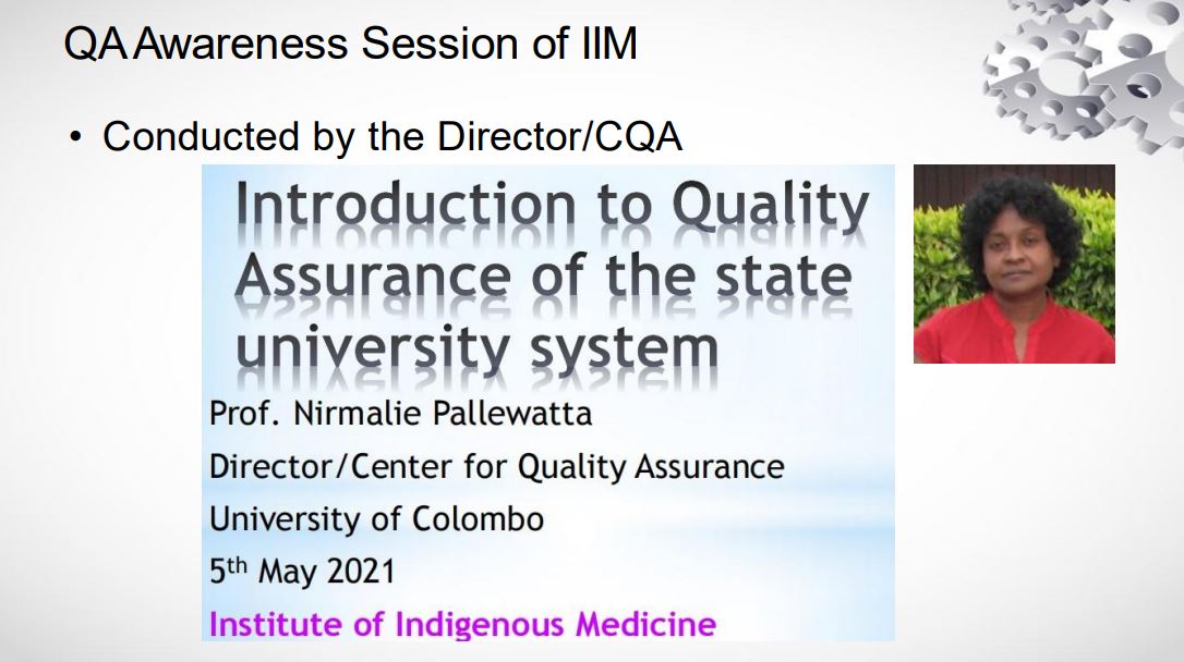 Introduction to Quality Assurance of the state university system