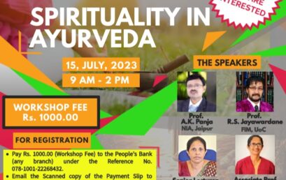One day workshop – Spirituality in Ayurveda