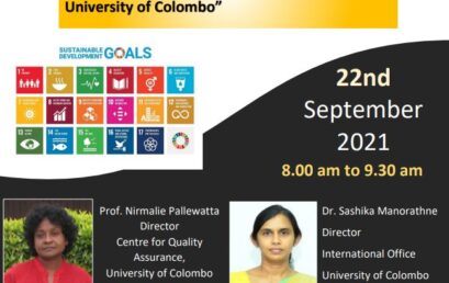 Sustainable Development Goal (SDG) Mapping  at the Institute of Indigenous Medicine,  University of Colombo