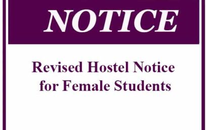 Revised Hostel Notice for Female Students