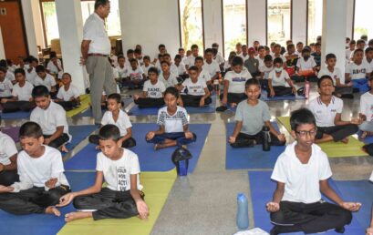 Yoga and Awareness programme for school children conducted by Department of Ayurveda Pharmacology, Pharmaceutics and Community Medicine