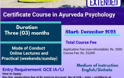 Certificate Course in Ayurveda Psychology