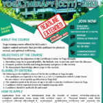 Certificate Course in Yoga Therapy – 2023
