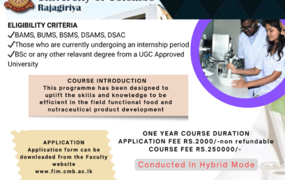 Postgraduate Diploma in Ayurveda Pharmacology in Nutraceuticals Product Development