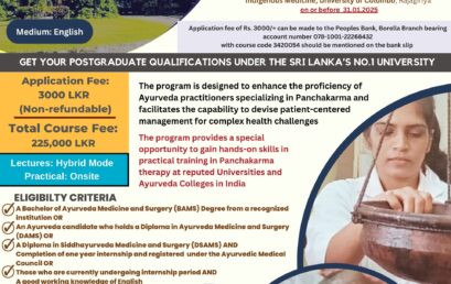 Post Graduate Diploma in Panchakarma