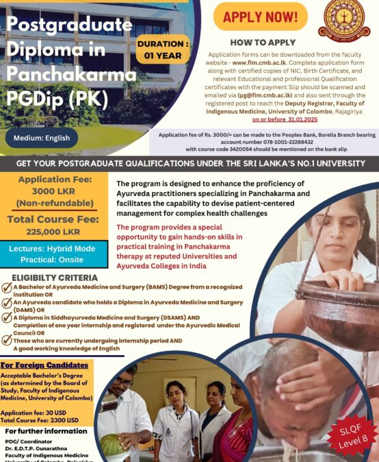 Post Graduate Diploma in Panchakarma