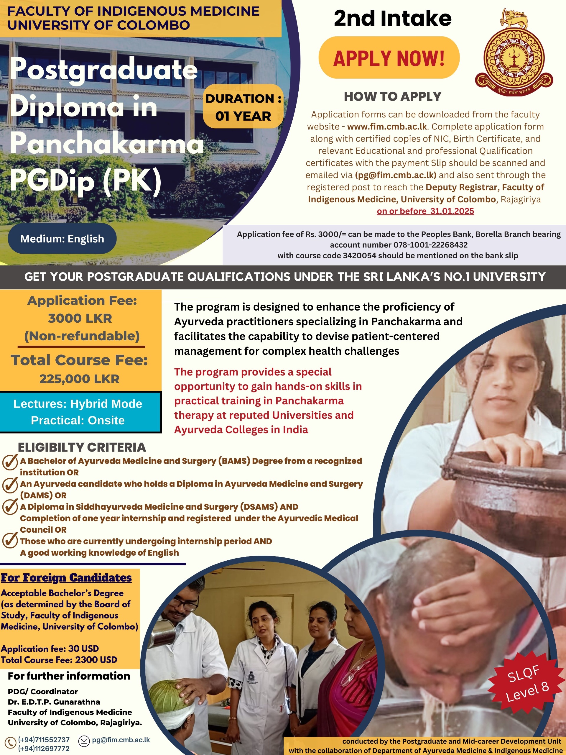 Post Graduate Diploma in Panchakarma