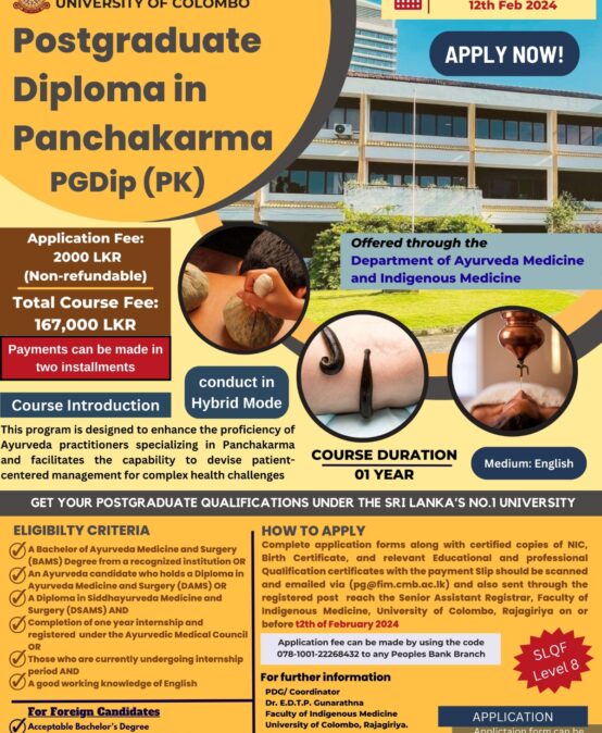 Post Graduate Diploma in Panchakarma