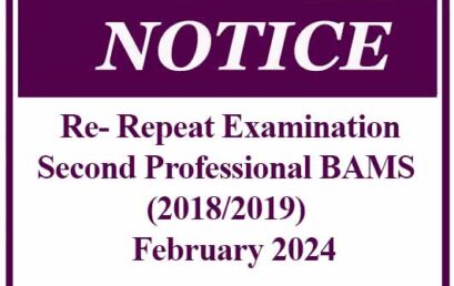 Second Professional BAMS (2018/2019) Re- Repeat Examination February 2024