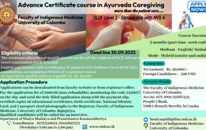 Advance Certificate course in Ayurveda Caregiving