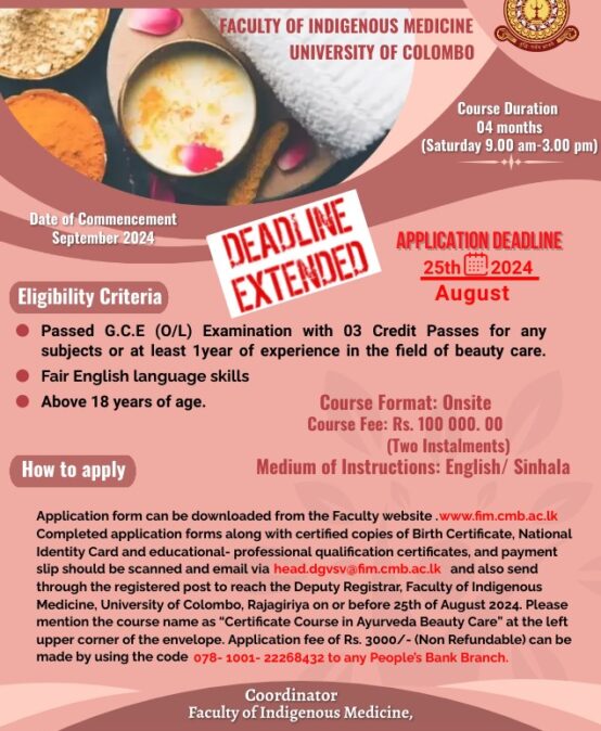 Certificate Course in Ayurveda Beauty Care