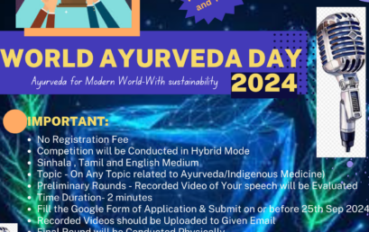 Inter Faculty Oratory Competition- World Ayurveda Day 2024