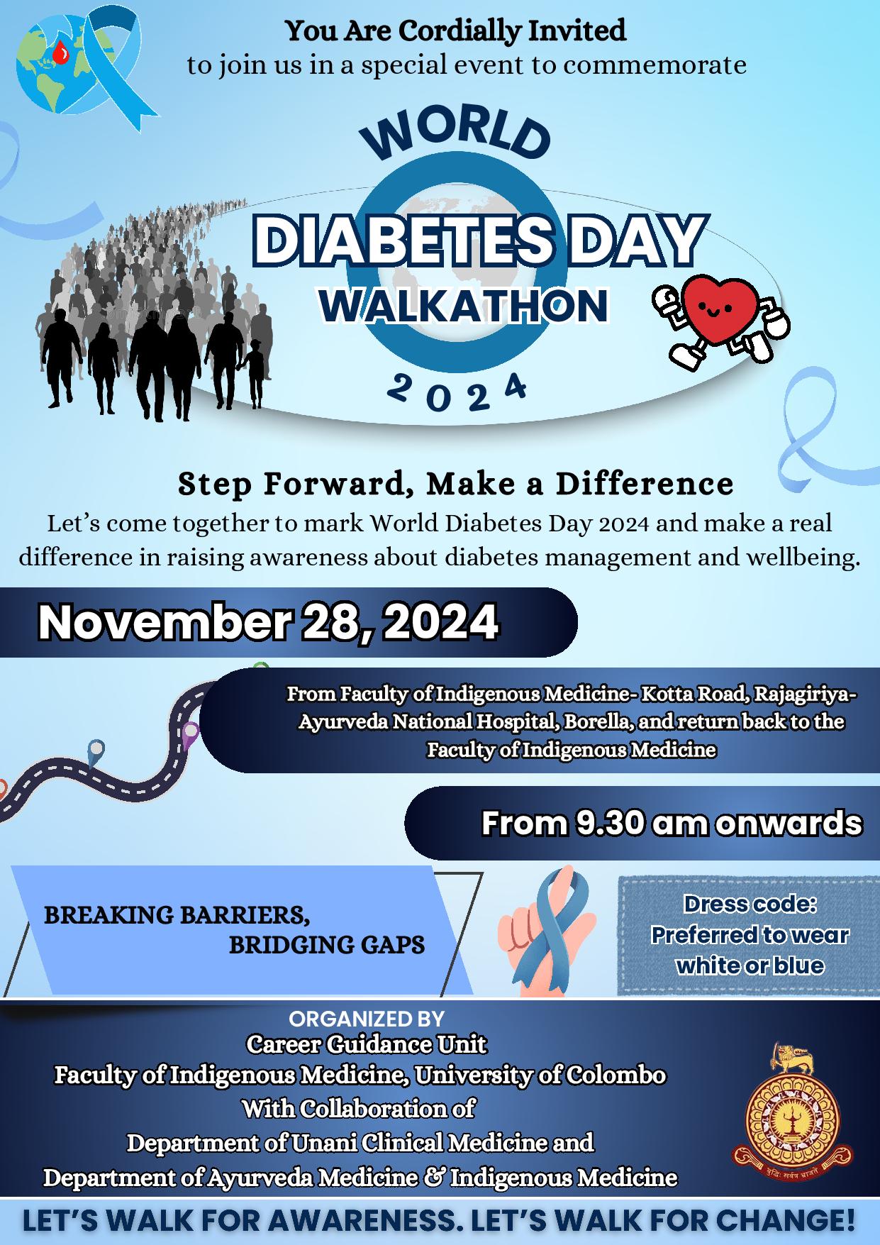 World Diabetes Day – Walkathon 2024