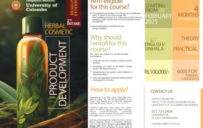 Certificate in Herbal Cosmetic Products Development (Cert HCPD)