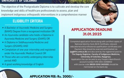 Postgraduate Diploma in Indigenous Orthopedic Treatment