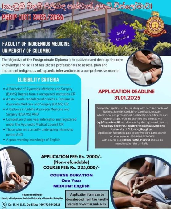 Postgraduate Diploma in Indigenous Orthopedic Treatment