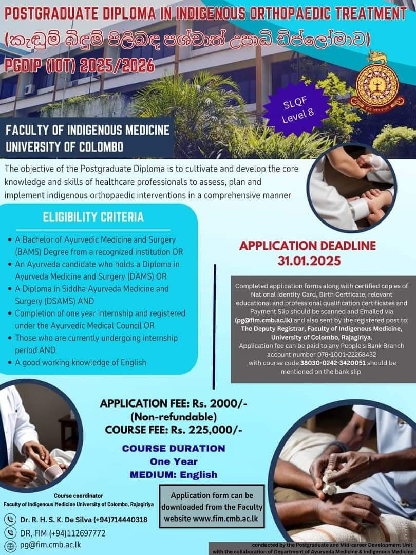 Postgraduate Diploma in Indigenous Orthopedic Treatment