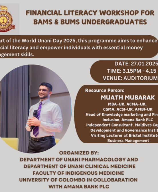 Financial Literacy Workshop for BAMS & BUMS undergraduates