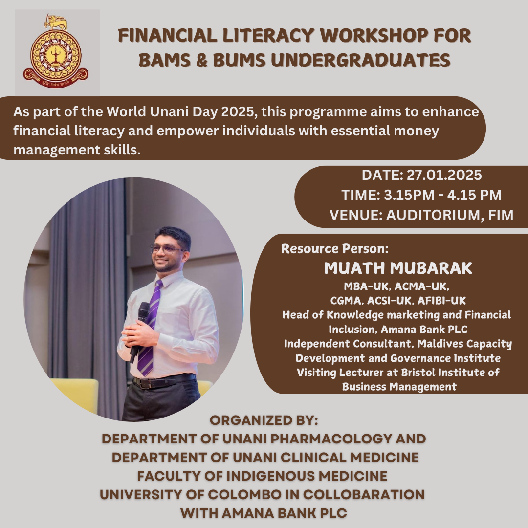 Financial Literacy Workshop for BAMS & BUMS undergraduates