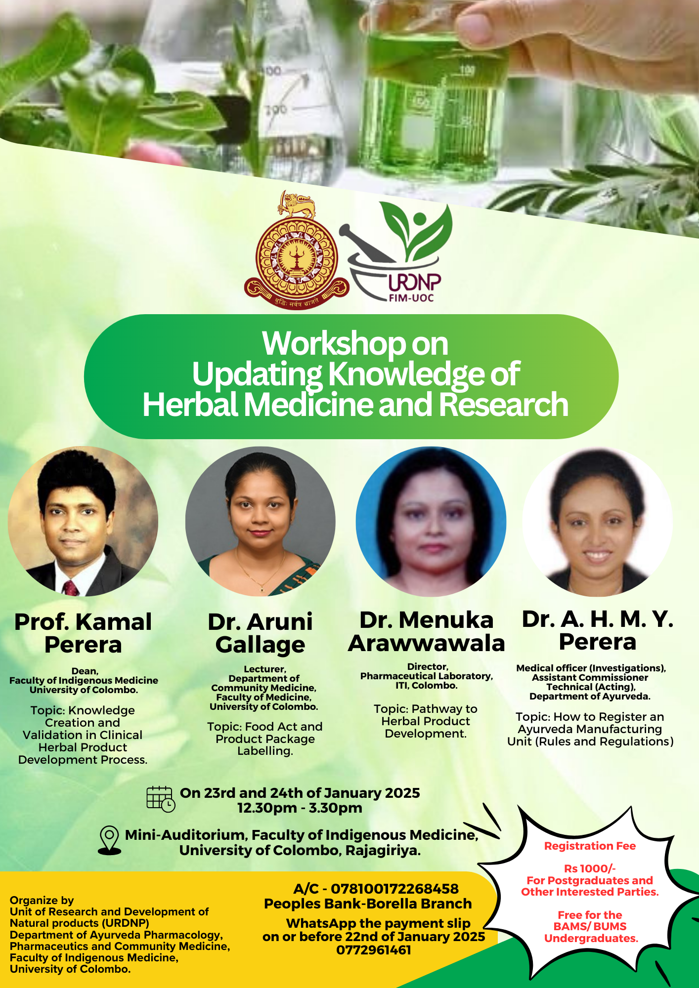 Workshop on updating Knowledge of Herbal Medicine and Research