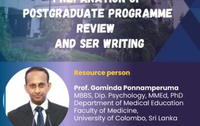 Workshop on Preparation of Postgraduate Programme Review and SER Writing