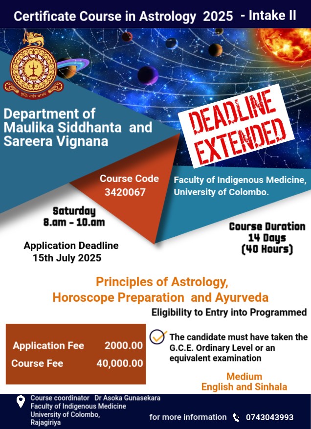 Certificate Course in Astrology Certificate Course in Astrology