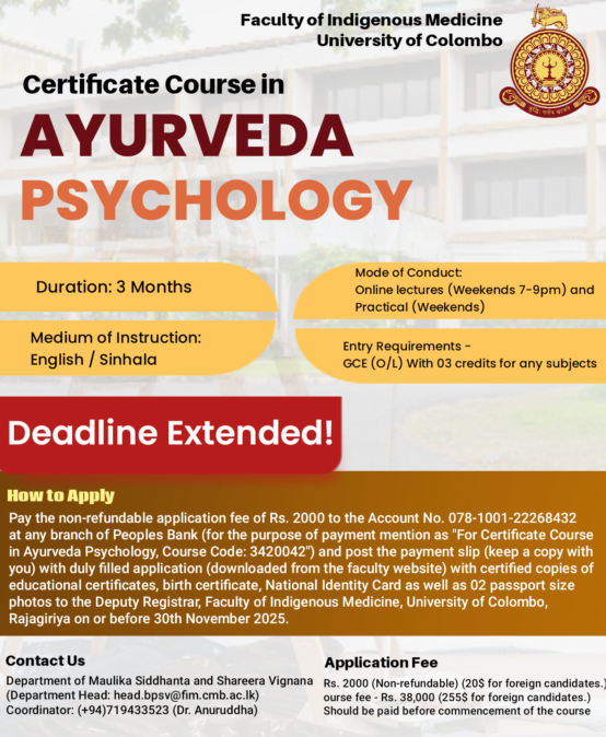 Certificate Course in Ayurveda Psychology