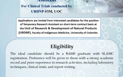 We’re Hiring: Temporary Research Assistant For Clinical Trials conducted by URDNP-FIM, UOC