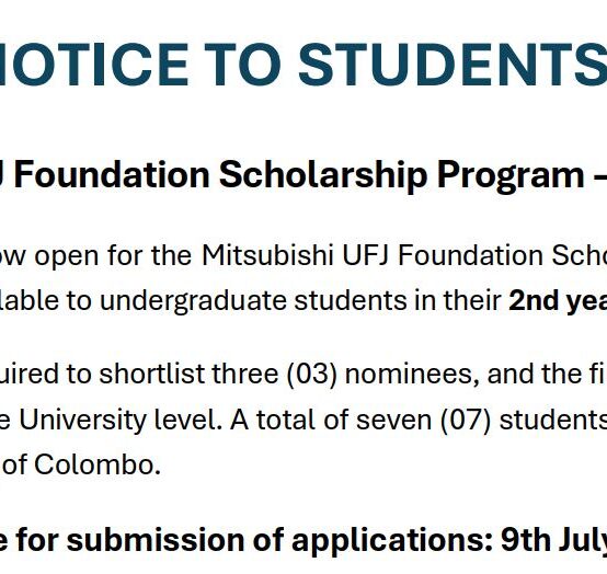 Mitsubishi UFJ Foundation Scholarship Program – 2025