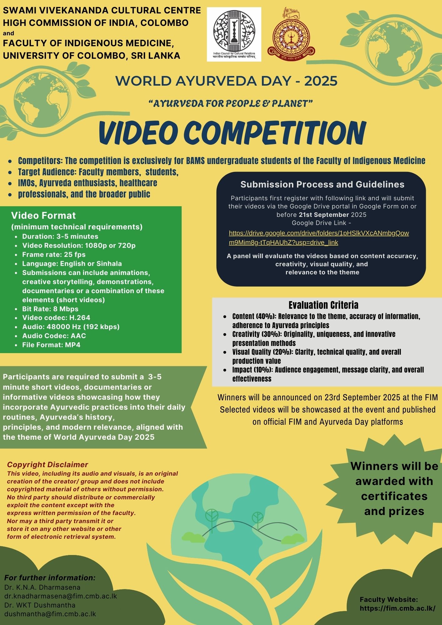 World Ayurveda Day 2025- “Ayurveda for People & Planet”  – Video Competition